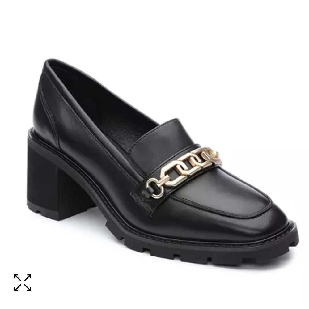 Sanctuary Primo Slip On Chain Loafer High Heel Pumps 9